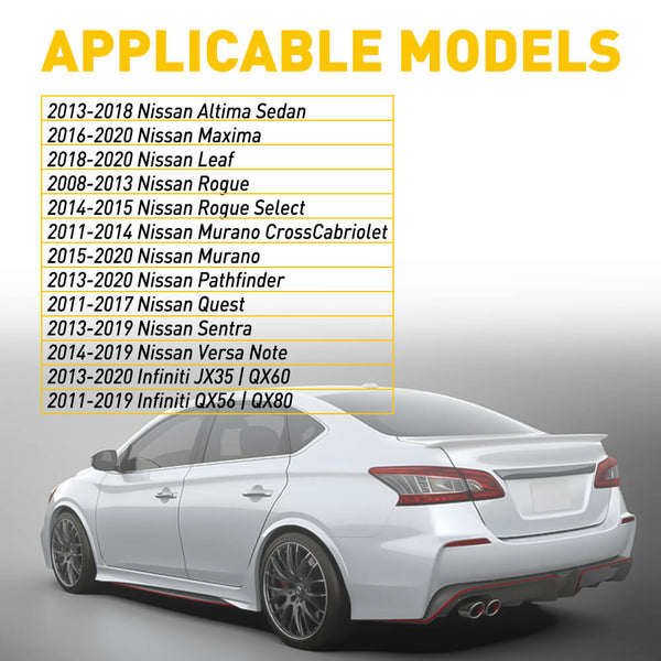 LED License Plate Lights Tag Light Lamp Assembly for Nissan Altima Maxima Murano Rogue Sentra Versa Note Pathfinder Quest, Infiniti JX35 QX56 QX60 QX80