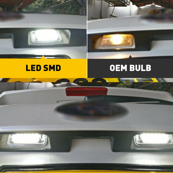 LED License Plate Lights Tag Light Lamp Assembly for Subaru, Toyota, Scion Full 24-SMD LEDs