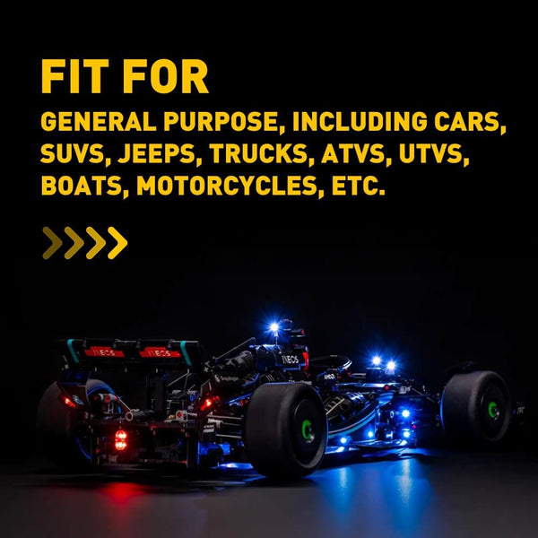 LED Rock Light Car Underglow Lights Universal Fits For SUV, Jeep, ATV, UTV, Truck, Motorcycle - 24 LEDs per Light