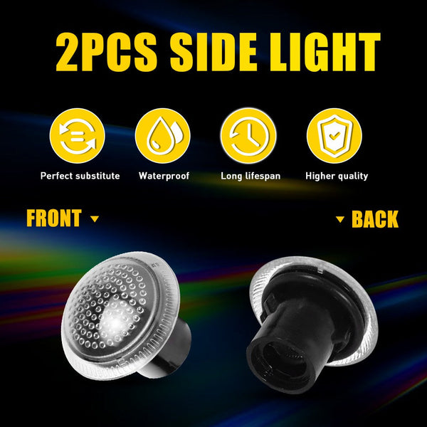 LED Side Marker Light Amber Repeater for Ford Transit Connect 2010-2021, Amber Lens