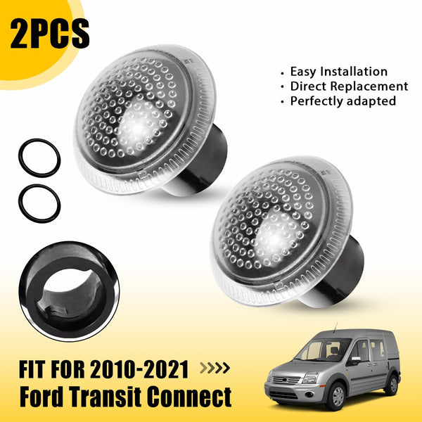 LED Side Marker Light Amber Repeater for Ford Transit Connect 2010-2021, Amber Lens