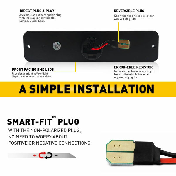 LED Side Marker Light Compatible With 1987-1995 Jeep Wrangler YJ, Smoke Shell Amber Light