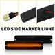 LED Side Marker Light Compatible With 1987-1995 Jeep Wrangler YJ, Smoke Shell Amber Light