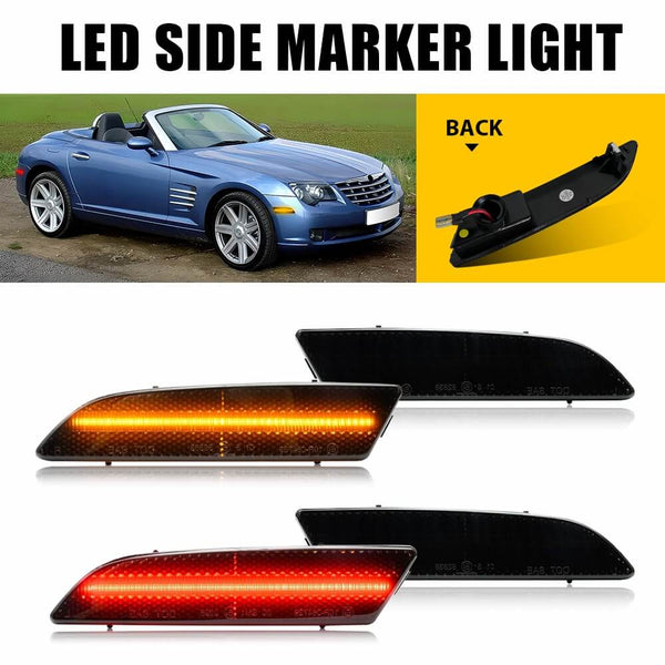 LED Side Marker Light For 2004-2008 Chrysler Crossfire Turn Signals (Front and Rear)