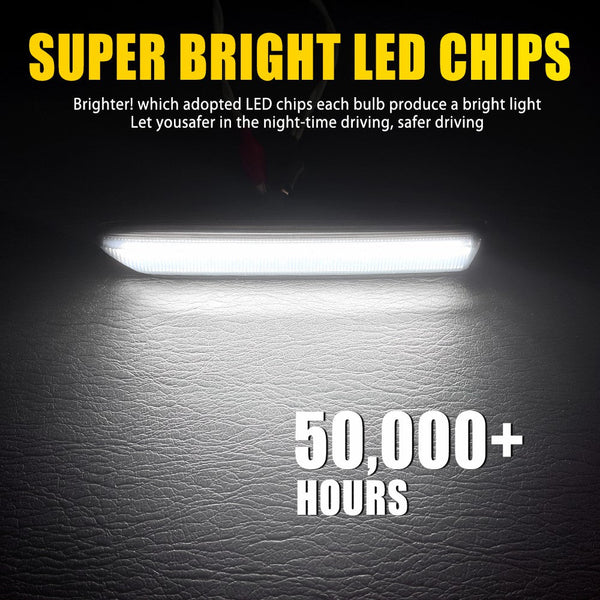 LED Side Marker Light for Acura TL 2004-2008, Smoked Lens, White, Front L&R