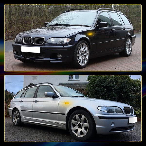 LED Side Marker Light for BMW 5 Series E60/E61, Clear Lens, Amber, Dynamic