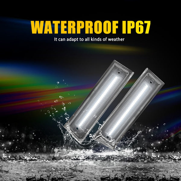 LED Side Marker Light for Chevrolet C10/C20/C30 & GMC 1981-1991, Smoked Lens, White, Front