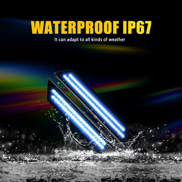 LED Side Marker Light for Chevrolet Camaro 2010-2015, Blue, Front & Rear