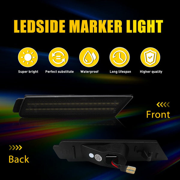 LED Side Marker Light for Chevrolet Camaro 2010-2015, Dynamic, Front & Rear