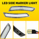 LED Side Marker Light for Chevrolet Camaro 2016-2022, Clear Lens, White, Front & Rear