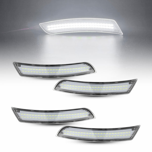 LED Side Marker Light for Chevrolet Camaro 2016-2022, Clear Lens, White, Front & Rear