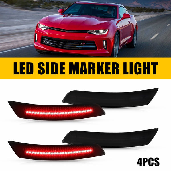 LED Side Marker Light for Chevrolet Camaro 2016-2023, Red, Front & Rear