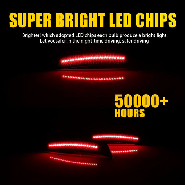 LED Side Marker Light for Chevrolet Camaro 2016-2023, Red, Front & Rear