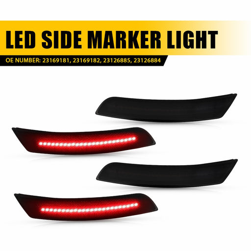 LED Side Marker Light for Chevrolet Camaro 2016-2023, Red, Front & Rear