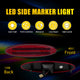 LED Side Marker Light for Chevrolet Corvette C5 1997-2004, Red Lens