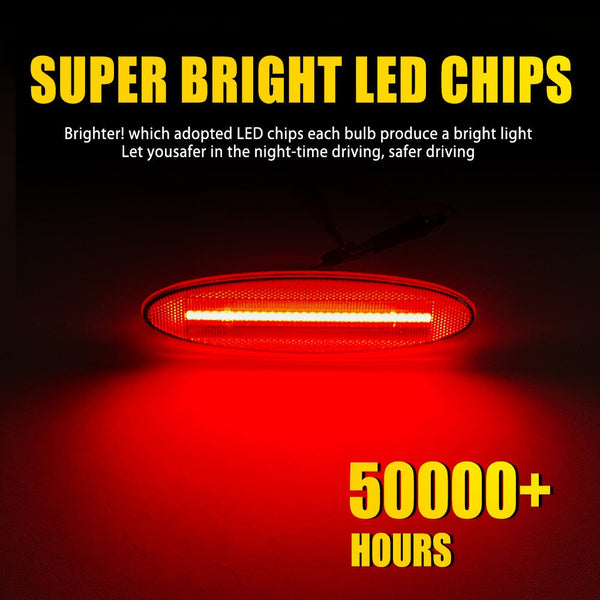 LED Side Marker Light for Chevrolet Corvette C5 1997-2004, Red Lens