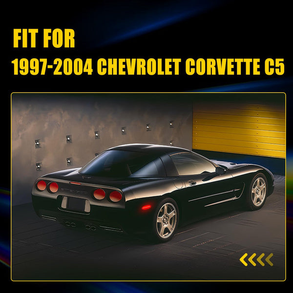 LED Side Marker Light for Chevrolet Corvette C5 1997-2004, Red Lens