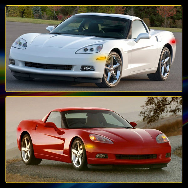 LED Side Marker Light for Chevrolet Corvette C6 2005-2013, Amber/Red