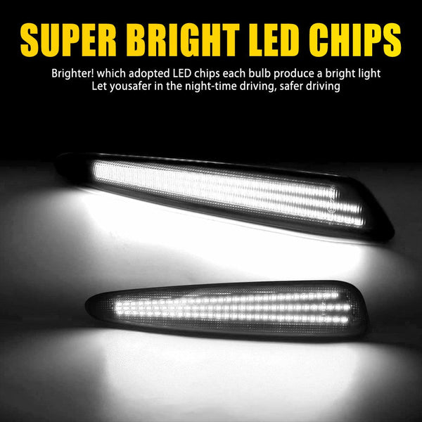 LED Side Marker Light for Chevrolet Corvette C6 2005-2013, Smoked Lens