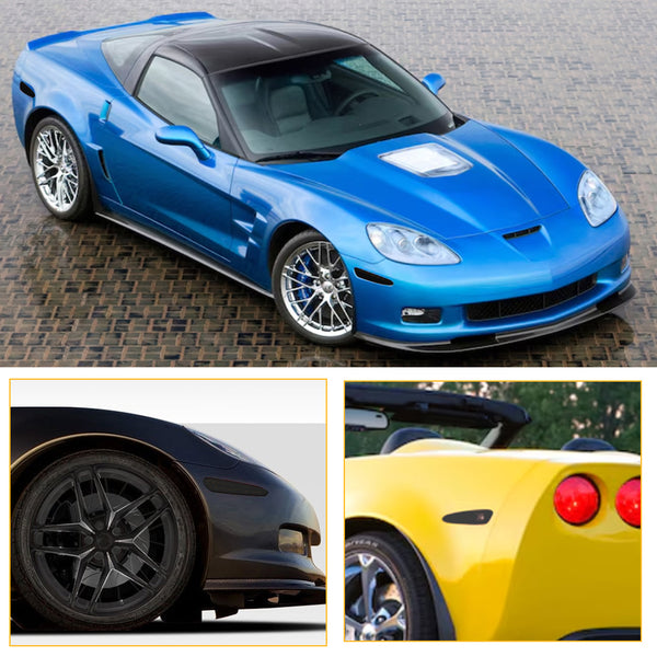 LED Side Marker Light for Chevrolet Corvette C6 2005-2013, Smoked Lens, Front & Rear