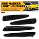 LED Side Marker Light for Chevrolet Corvette C6 2005-2013, Smoked Lens, Front & Rear