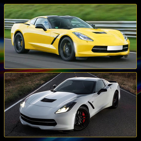 LED Side Marker Light for Chevrolet Corvette C7 2014-2019, Smoked Lens, White LED, Front & Rear