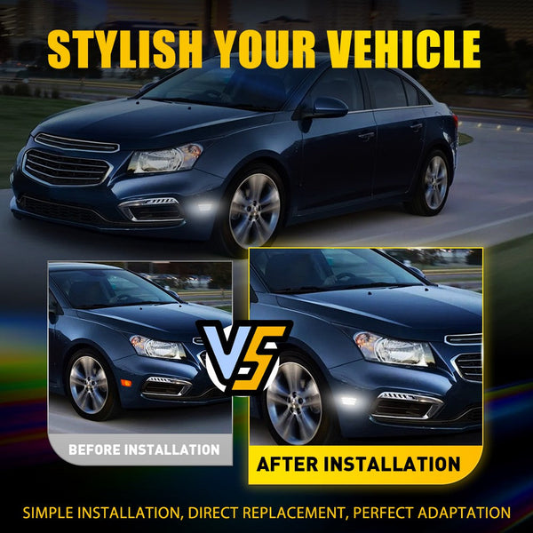 LED Side Marker Light for Chevrolet Cruze 2011-2015 Limited/Eco/LS/LT/LTZ, Smoked Lens