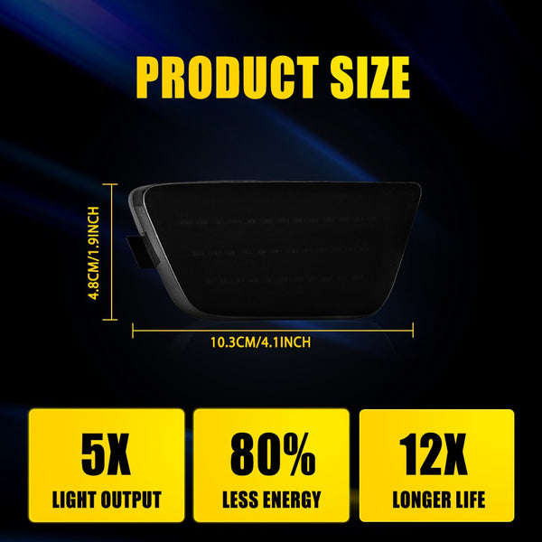 LED Side Marker Light for Chevrolet Cruze 2011-2015 Limited/Eco/LS/LT/LTZ, Smoked Lens