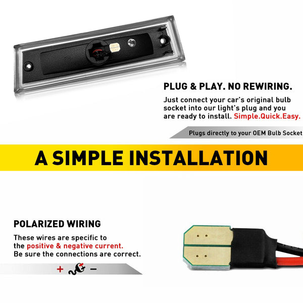 LED Side Marker Light for Chevy Blazer/Suburban C/K/R/V 10/20/30 Pickup 1981-1991