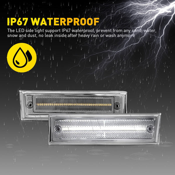 LED Side Marker Light for Chevy Blazer/Suburban C/K/R/V 10/20/30 Pickup 1981-1991