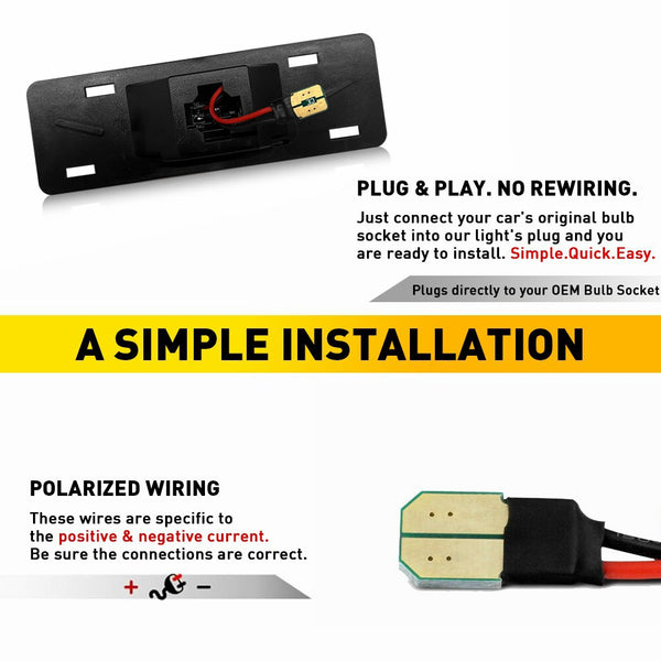 LED Side Marker Light for Chevy Camaro/Pontiac Firebird 1982-1992, Smoked Lens, Front