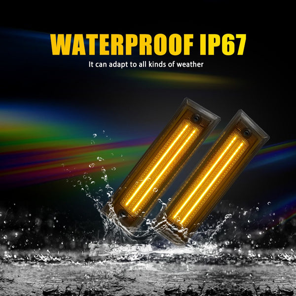 LED Side Marker Light for Chevy K10/K20/K30 1981-1986, Smoked Lens, Amber