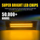 LED Side Marker Light for Chevy K10/K20/K30 1981-1986, Smoked Lens, Amber