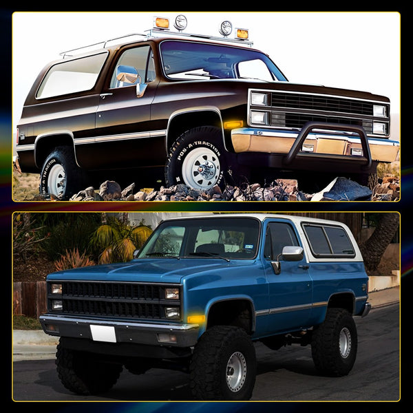 LED Side Marker Light for Chevy K5 Blazer/C10/Suburban & GMC 1981-1991, Amber, Front