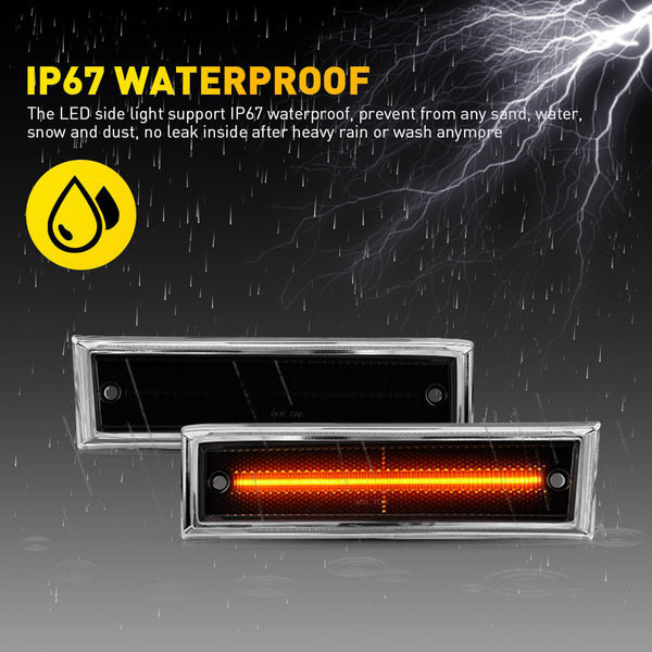 LED Side Marker Light for Chevy K5 Blazer/Suburban & GMC Jimmy 1981-1991, Front