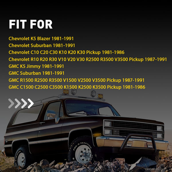 LED Side Marker Light for Chevy K5 Blazer/Suburban & GMC Jimmy 1981-1991, Front