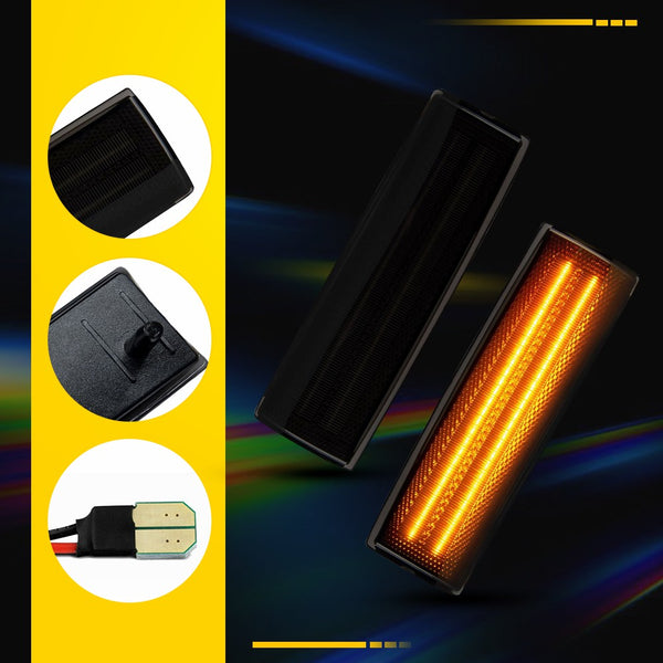 LED Side Marker Light for Chevy S10 Blazer/GMC S15 Jimmy 1983-1994, Smoked Lens, Front Park/Signal