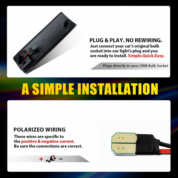 LED Side Marker Light for Chevy S10 Blazer/GMC S15 Jimmy 1983-1994, Smoked Lens, Front Park/Signal