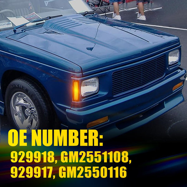 LED Side Marker Light for Chevy S10 Blazer/GMC S15 Jimmy 1983-1994, Smoked Lens, Front Park/Signal