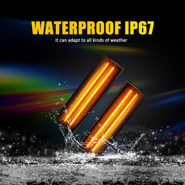 LED Side Marker Light for Chevy S10 Blazer/GMC S15 Jimmy 1983-1994, Smoked Lens, Front Park/Signal