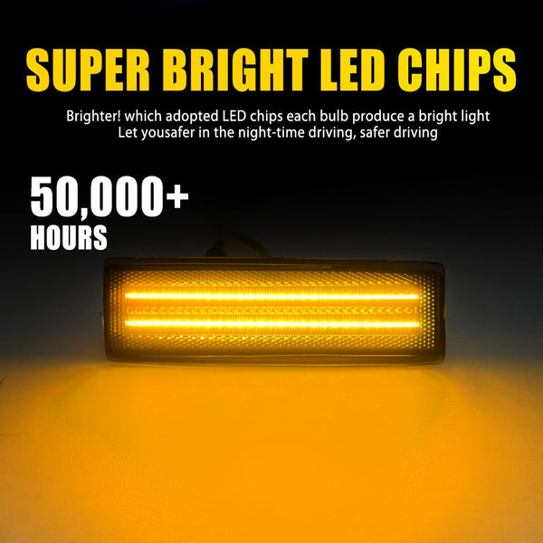 LED Side Marker Light for Chevy S10 Blazer/GMC S15 Jimmy 1983-1994, Smoked Lens, Front Park/Signal