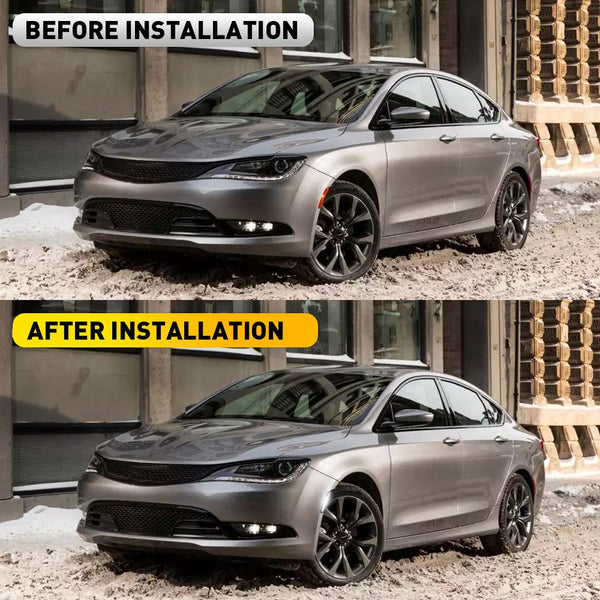 LED Side Marker Light for Chrysler 200 2015-2017, Smoked Lens, Front L&R