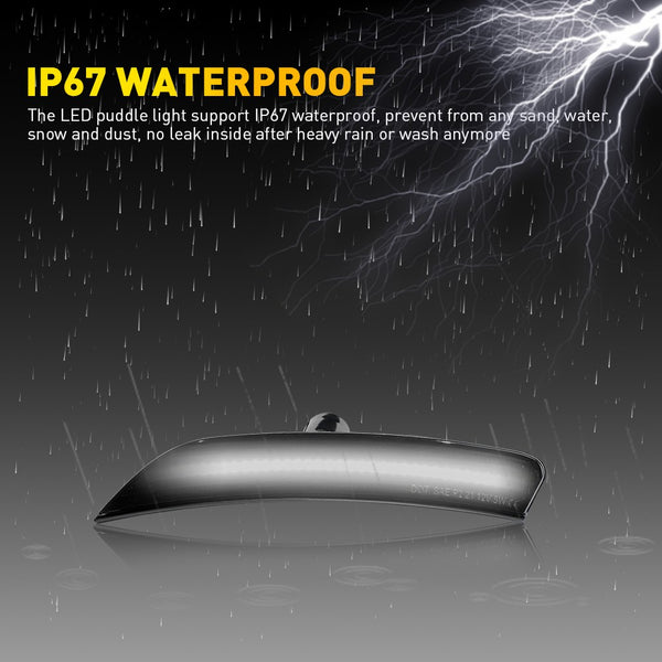 LED Side Marker Light for Chrysler 200 2015-2017, Smoked Lens, Front L&R