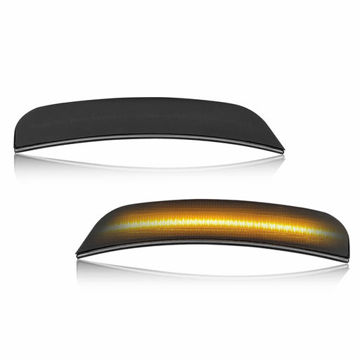 LED Side Marker Light for Chrysler 300 2015-2023, Smoked Lens, Amber, Front