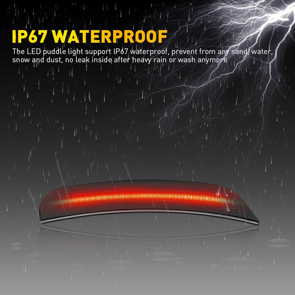 LED Side Marker Light for Chrysler 300 2015-2023, Smoked Lens, Rear L&R