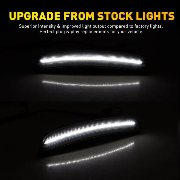 LED Side Marker Light for Chrysler 300 2015-2023, White, Front, Smoked Lens