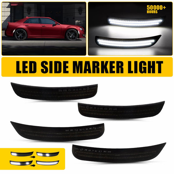 LED Side Marker Light for Chrysler 300/300C/300S 2015-2023, Front & Rear