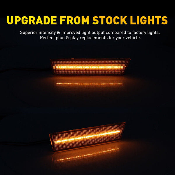 LED Side Marker Light for Dodge Challenger 2008-2014, Amber Lens, Fender