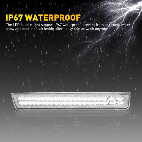 LED Side Marker Light for Dodge Challenger 2015-2022, Clear Lens, Front Bumper