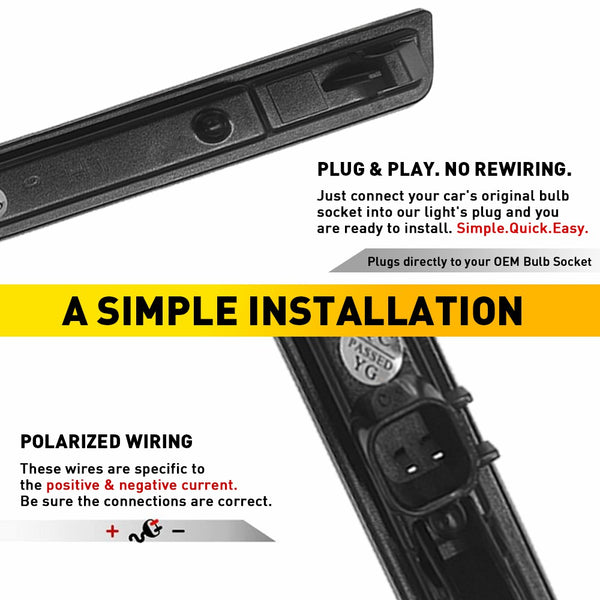 LED Side Marker Light for Dodge Challenger 2015-2022, Smoked Lens, Rear Bumper